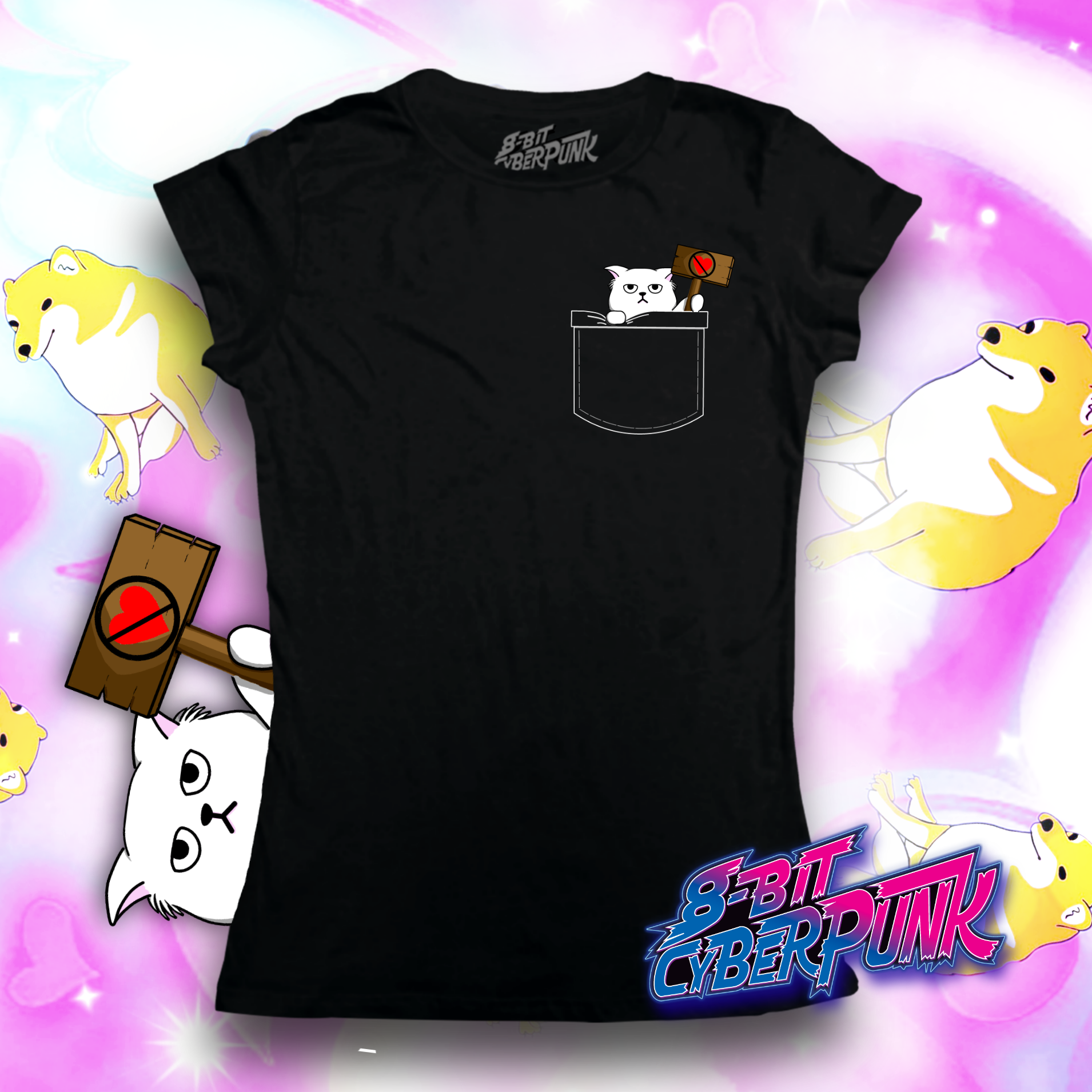 Grumpy Cat Love Black Multicolor